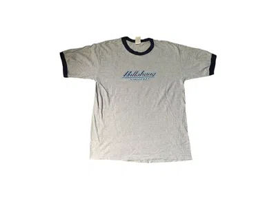 Pre-owned Billabong Vintage  Surf Wear Ringer Tee In Gray