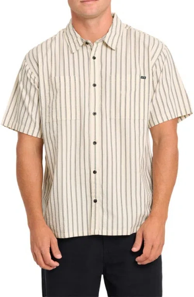Billabong Vista Striped Short Sleeve Shirt In Neutral