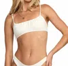 Billabong Wander Over Mila Swimsuit Top In Salt Crystal In White