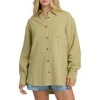 Billabong Wanderer Solid Cotton Shirt In Yellow