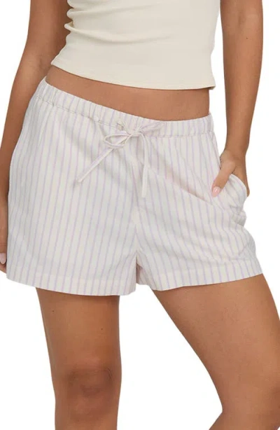Billabong Wanderer Stripe Drawstring Shorts In White