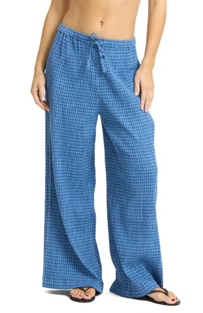 Billabong Wanderer Twilight Dreamer Drawstring Pants In Blue