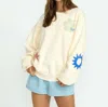 Billabong Water Signs Kendal Oversize Crewneck Fleece Sweatshirt In Multi