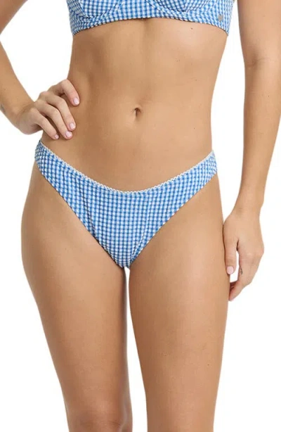 Billabong Wave Check Maui Bikini Bottoms In Blue