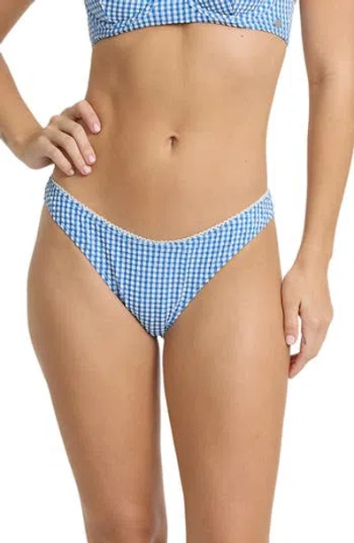Billabong Wave Check Maui Bikini Bottoms In Blue