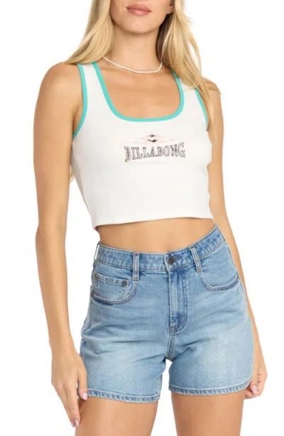 Billabong Wave Out Crop Graphic Tank In White