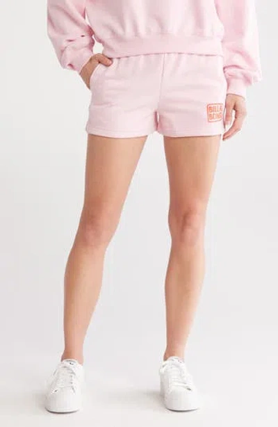 Billabong Wave Runner Fleece Shorts In Pink