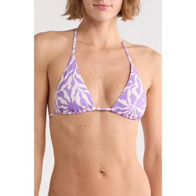 Billabong Wave Song Triangle Bikini Top In Purple