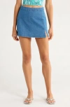 Billabong Wave Wash Denim Miniskirt In Blue