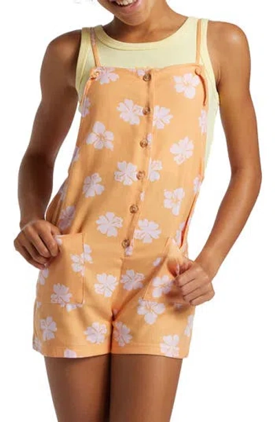 Billabong Kids'  Wave Watch Jr Romper In Tangy Peach