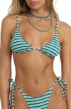 Billabong Wavey Daze Slider Triangle Bikini Top In Blue