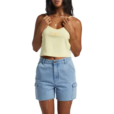 Billabong Westerly Denim Cargo Cutoff Shorts In Blue Surf 2