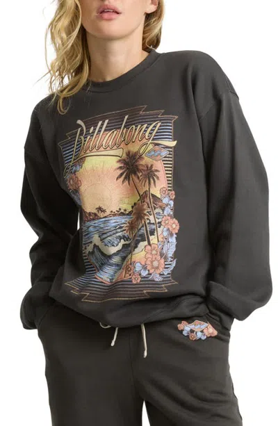 Billabong What A View Graphic Sweatshirt In Black