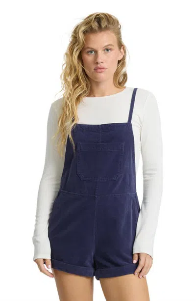 Billabong Wild Pursuit Corduroy Romper In Blue