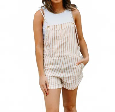 Billabong Wild Pursuit Romper In Beige In White