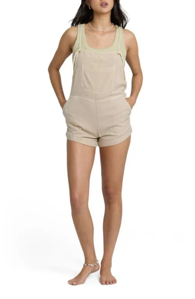 Billabong Wild Pursuit Short Overalls In Brown