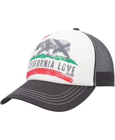 Billabong Women's  White, Charcoal Pitstop Trucker Snapback Hat In White,charcoal