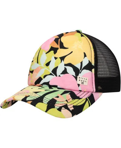 Billabong Women's Black Heritage Mashup Trucker Adjustable Hat