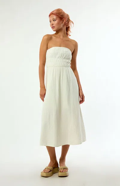Billabong Women's In The Sky Midi Dress In Salt In White