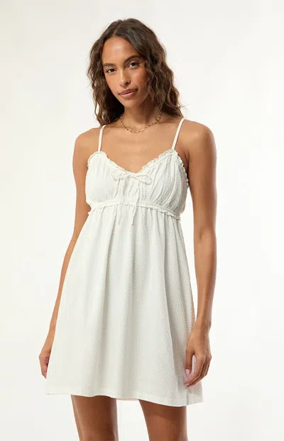 Billabong Women's Jia Knit Babydoll Mini Dress In Salt