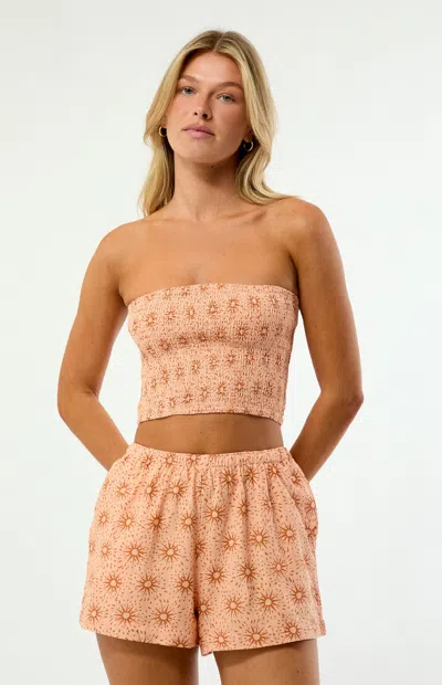 Billabong Women's Keep It Simple 2 Tube Top In Peach In Neutral