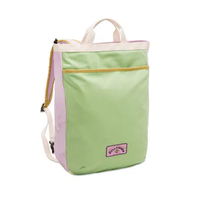 Billabong Women's Lightweight Backpack In Pistachio In White