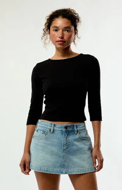 Billabong Women's Micro Moment Jean Mini Skort In Denim