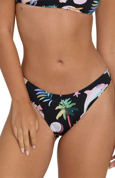 Billabong Women's Multi Hike High Cut Bikini Bottom In Black