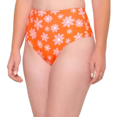 Billabong Women's Out West High Waisted Bikini Bottoms In Orange In Red