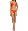 Billabong Good Vibes Bondi Bikini Bottom In Sunset Red In Orange