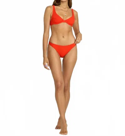 BILLABONG WOMEN'S TROPIC BIKINI BOTTOM IN RED ALOHA