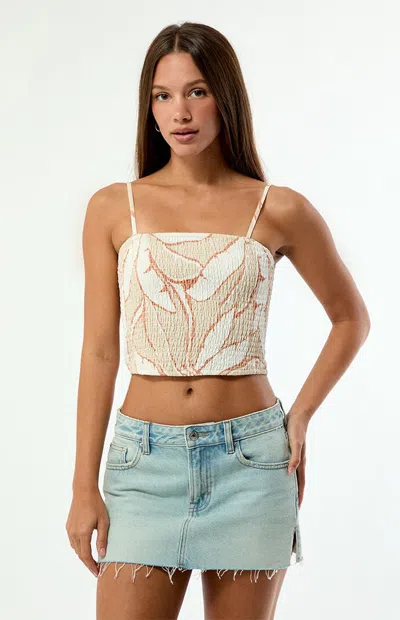 Billabong Women's Tropic Breeze Woven Tank Top In Stone In Gray