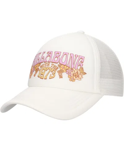 Billabong Women's White Across Waves Trucker Adjustable Hat