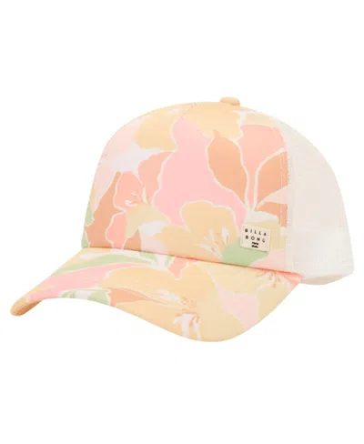 Billabong Women's White Heritage Mashup Trucker Adjustable Hat