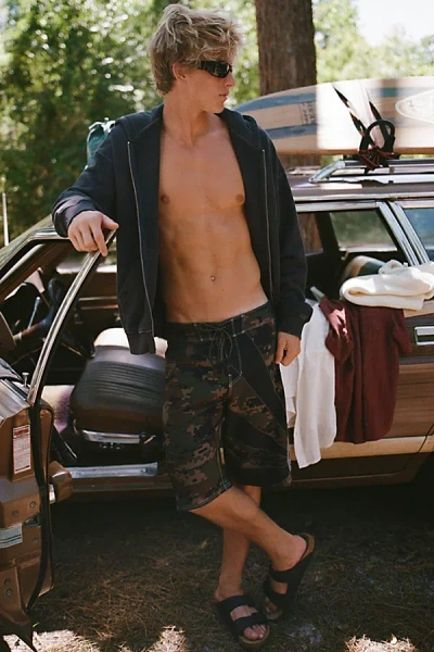 Billabong X Andy Irons Rising Sun Pro Swim Trunks In Olive, Men's At Urban Outfitters In Green