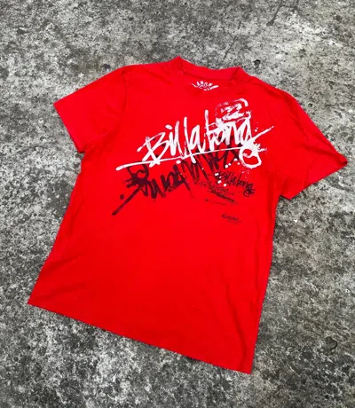 Pre-owned Billabong X Vintage Billabong T-shirt Logo Streetwear Casual Usa S In Red