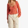 Billabong Your Fav Top In Fire Side In Red