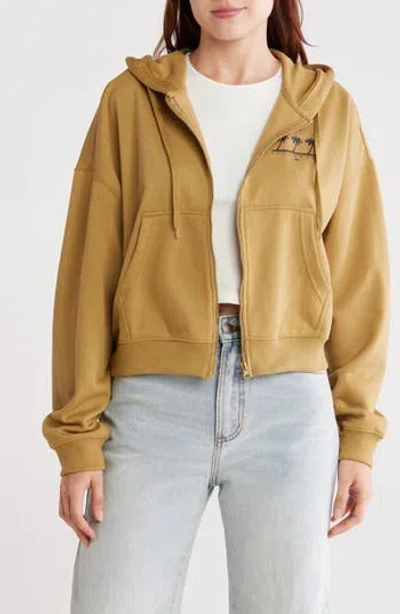Billabong Zip It Hoodie In Gold