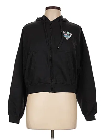 Pre-owned Billabong Zip Up Hoodie In Black