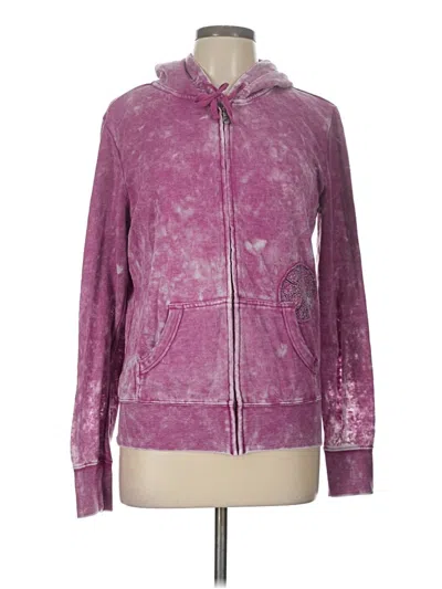 Pre-owned Billabong Zip Up Hoodie In Purple