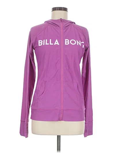 Pre-owned Billabong Zip Up Hoodie In Purple