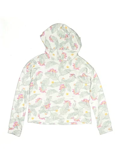 Pre-owned Billabong Kids' Zip Up Hoodie In White