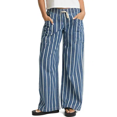 Billabong Zonte Saltwashed Wide Leg Pants In Blue
