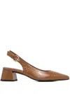 Billi Bi 40mm Slingback Block-heel Pumps In Brown