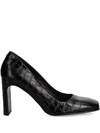 Billi Bi 70mm Crocodile-embossed Heeled Pumps In Black