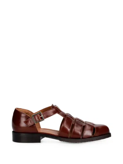 Billi Bi A6315 Buckle-fastening Caged Sandals In Brown