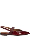 Billi Bi A8023 Pointed-toe Slingback Flat Pumps In Red