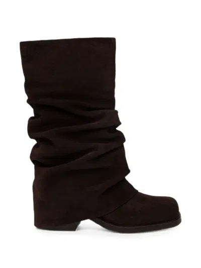 Billi Bi A8912 Slouchy Square-toe Boots In Brown