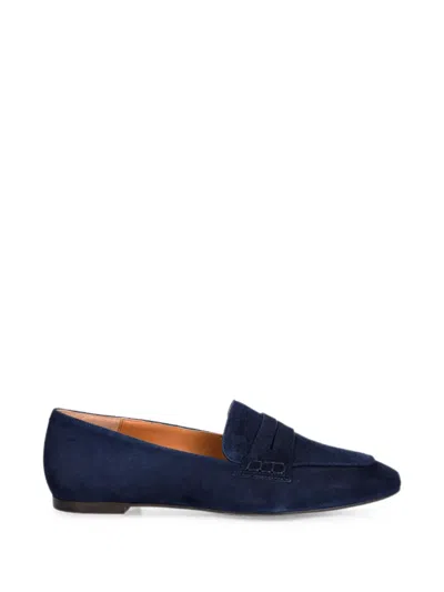 Billi Bi A9400 Suede Penny Loafers In Blue