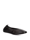 Billi Bi A9920 Square-toe Pull-tab Ballet Flats In Black